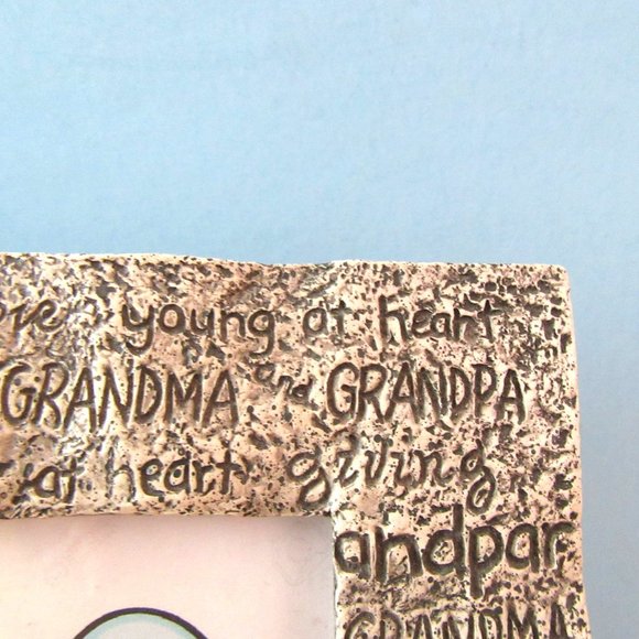 Ceramic Grandparents picture frame - 4 1/2 x 3 photo - grandma & grampa - Cute! - Picture 4 of 7